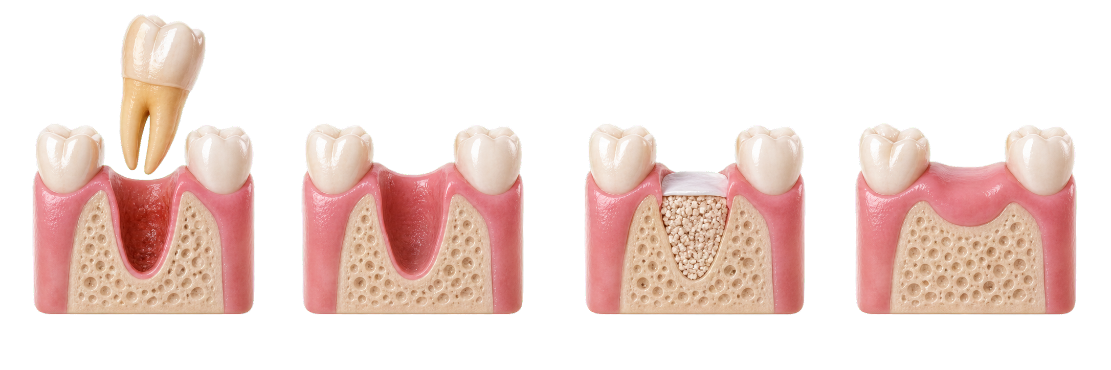 Single implant site preparation sequence.